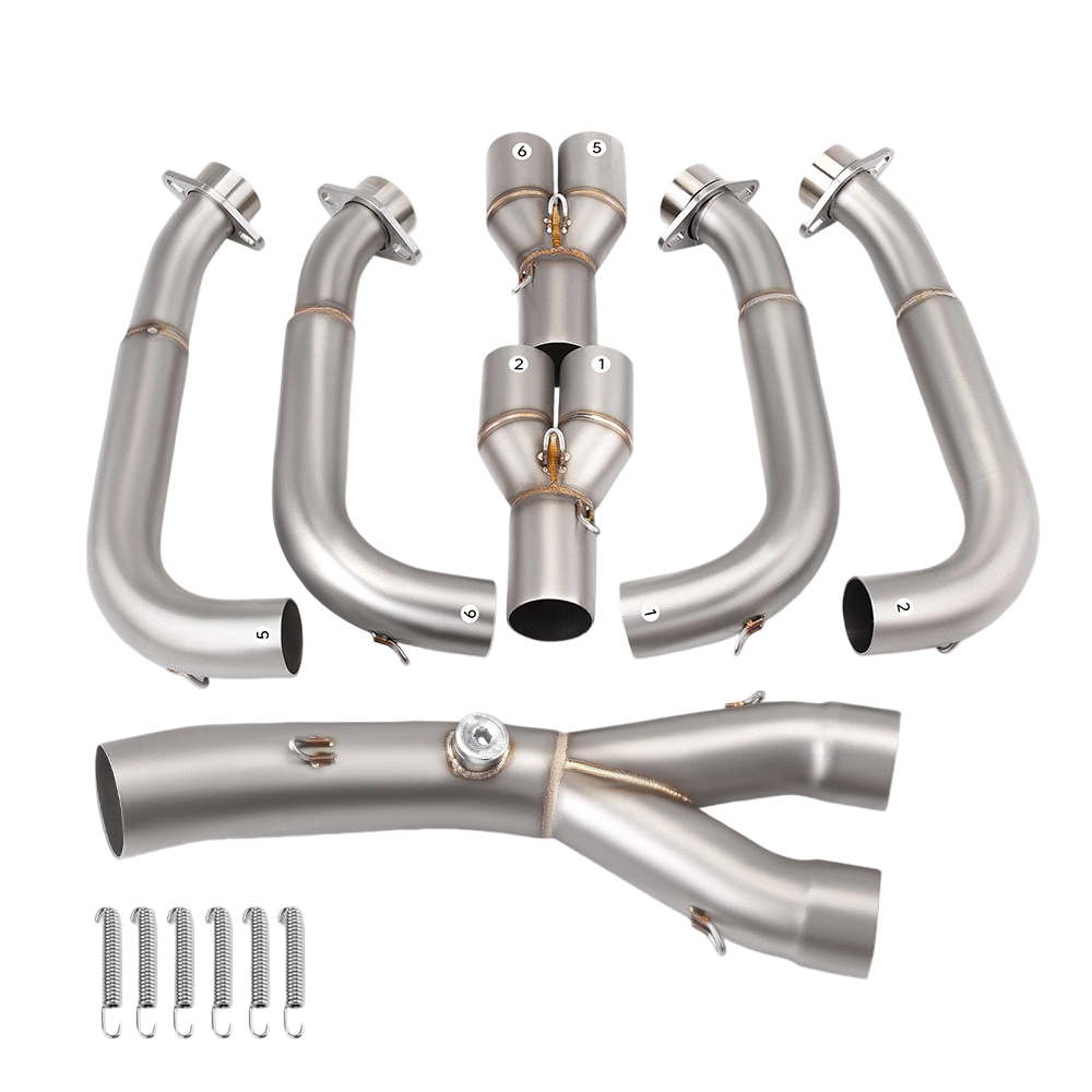 For Yamaha R6 2006-2020 Full System Exhaust Header Mid Link Pipe Muffler Tips - Image 6