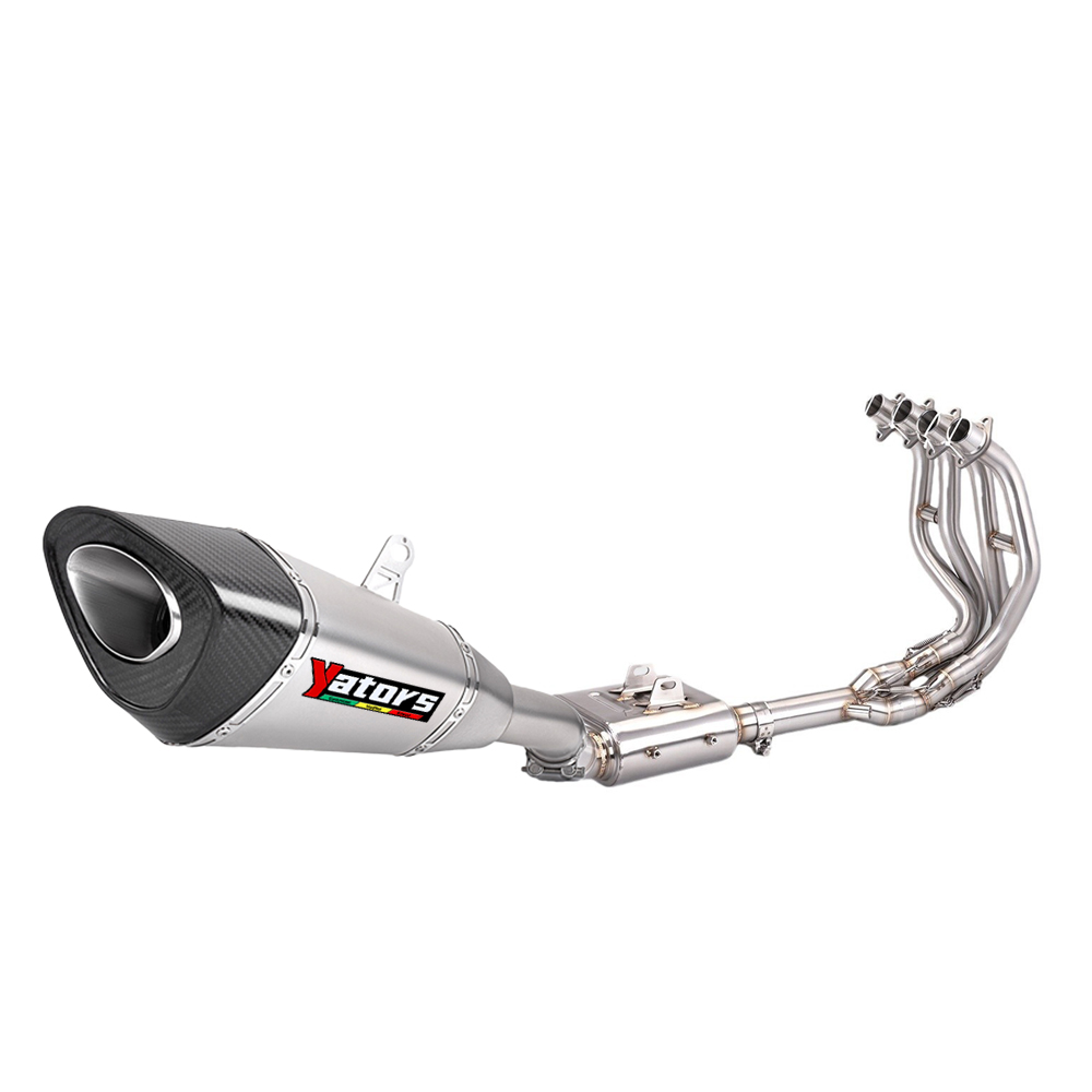 Full Exhaust Tips Motorcycle Muffler Slip-on For Kawasaki Ninja ZX4R ZX4RR