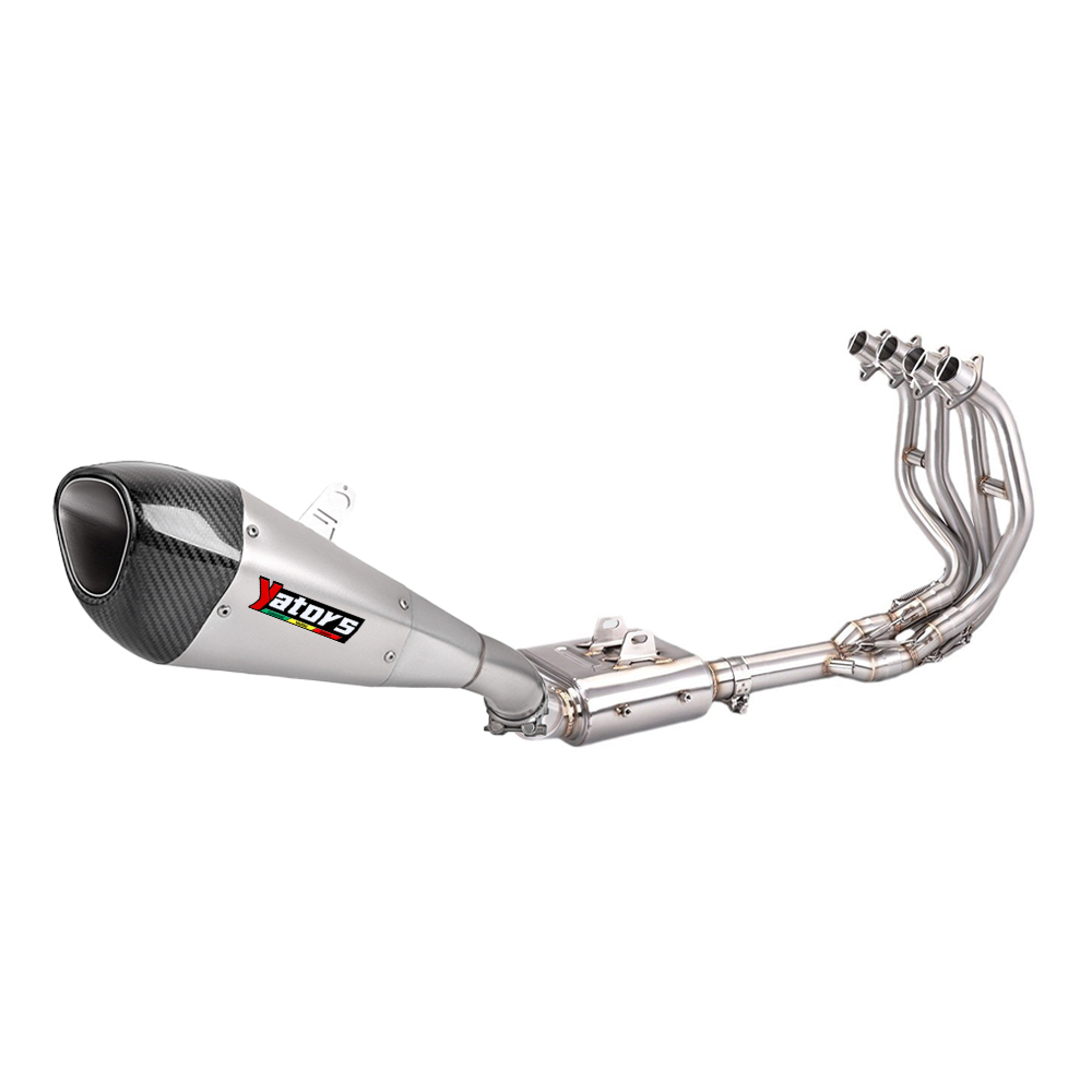 For Kawasaki Ninja ZX4R ZX4RR Full Exhaust Tips Motorcycle Muffler Slip-on