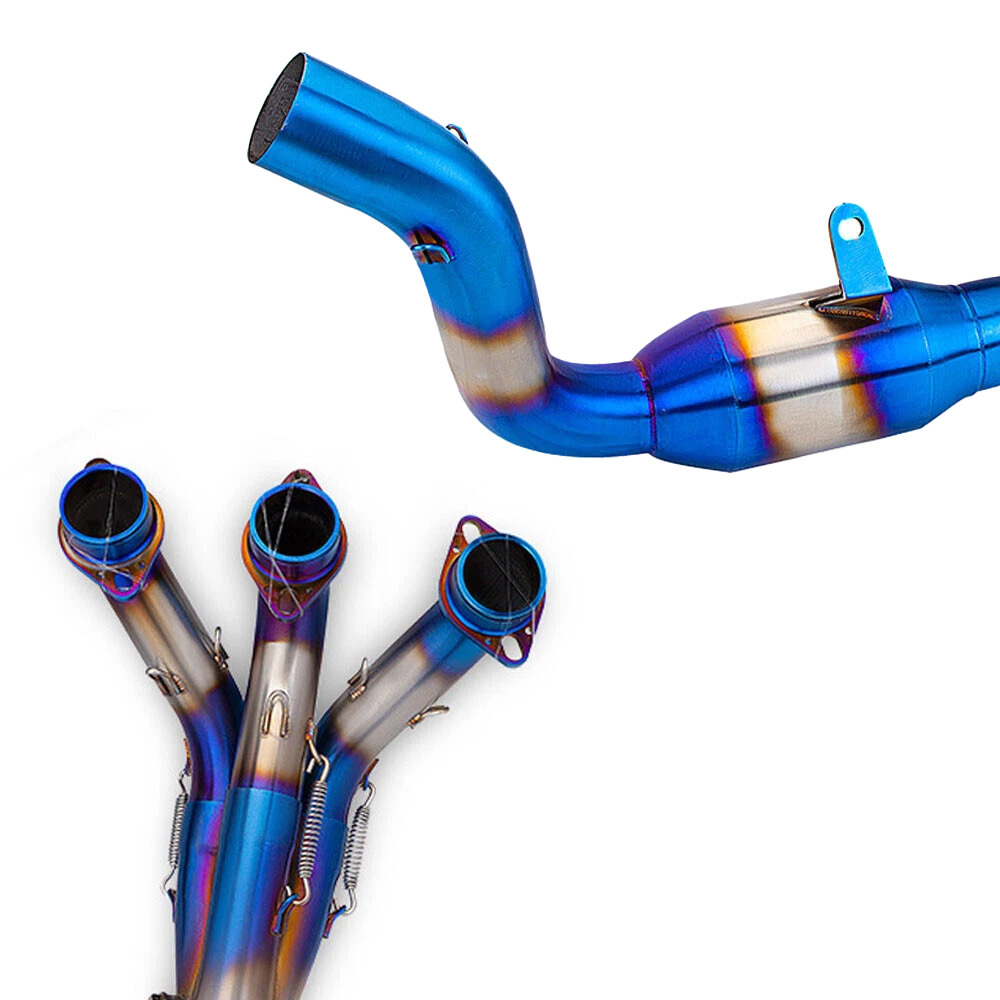 Full System For Yamaha MT-09 FZ09 2021-2024 Blue Muffler Exhaust Front Link Pipe - Image 2