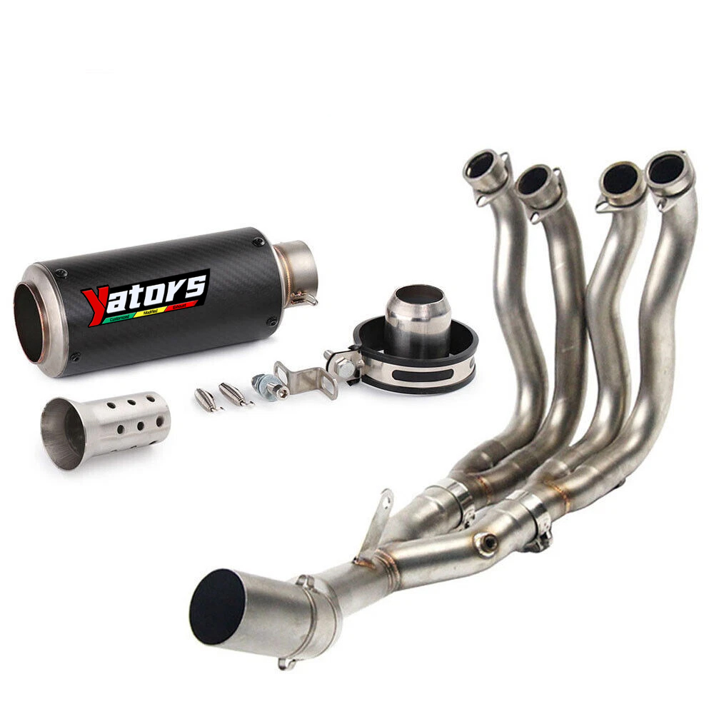 For YAMAHA R1 2015-2023 MT-10 FZ10 Full System Exhaust Front Pipe Carbon Muffler - Image 2