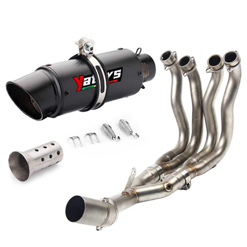 Full System for Yamaha YZF R1 2015-2023 MT-10 Exhaust Header Pipe Black Muffler - Image 2