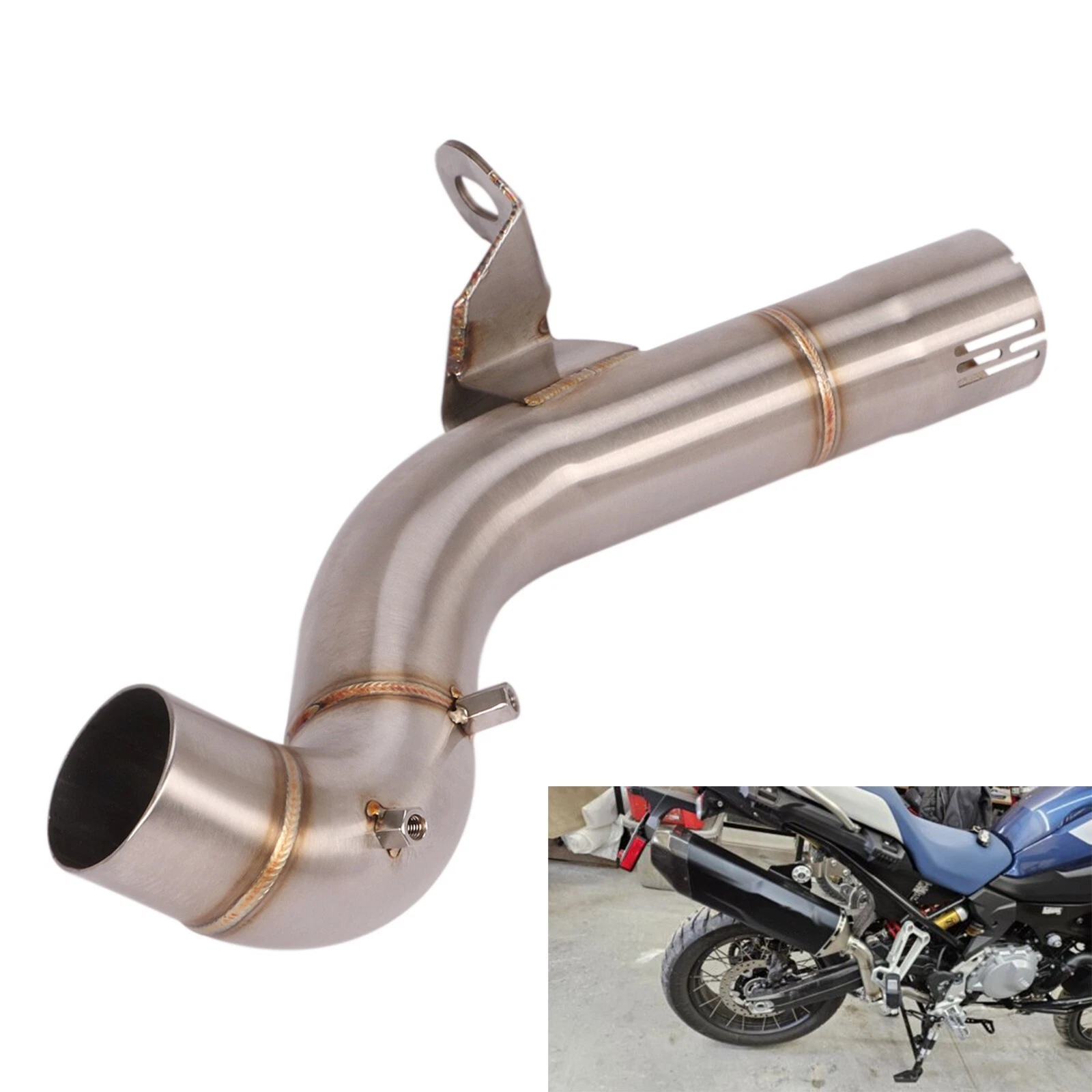Slip On For BMW F750GS F850GS 2018-2024 Motorcycle Exhaust System Mid Link Pipe