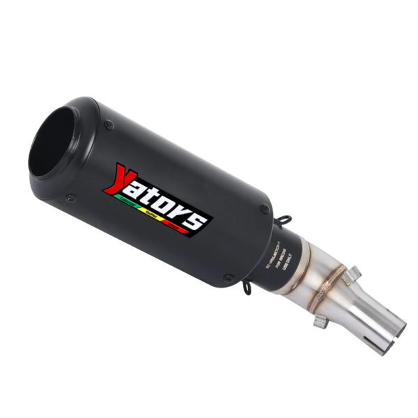 For Yamaha MT-03 YZF R3 R25 Slip Muffler Tips Black Mid Link Pipe Exhaust System