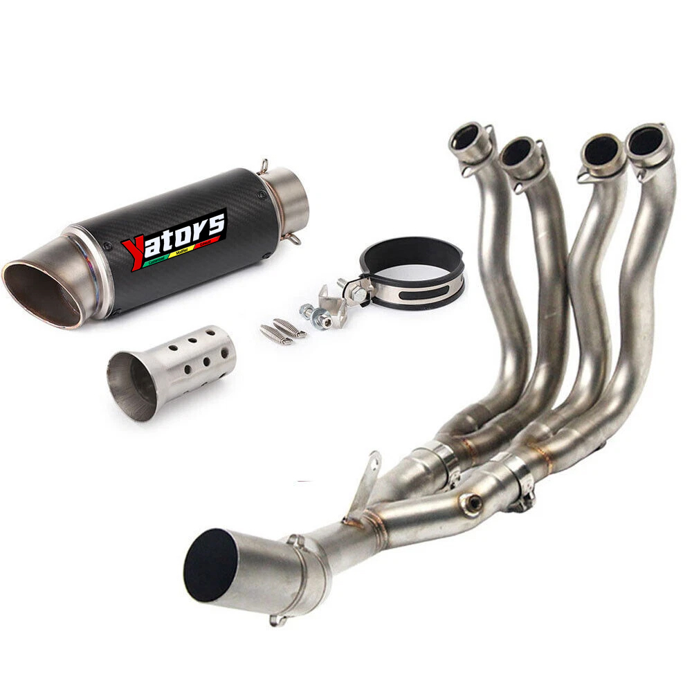 For YAMAHA R1 2015-2023 MT-10 FZ10 Full System Exhaust Front Pipe Carbon Muffler - Image 2