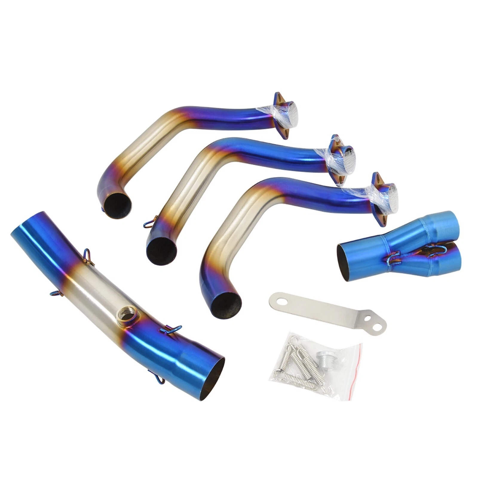 For Yamaha FJ09 FZ09 MT-09 2015-2020 Slip On Exhaust System Blue Header Pipe - Image 6