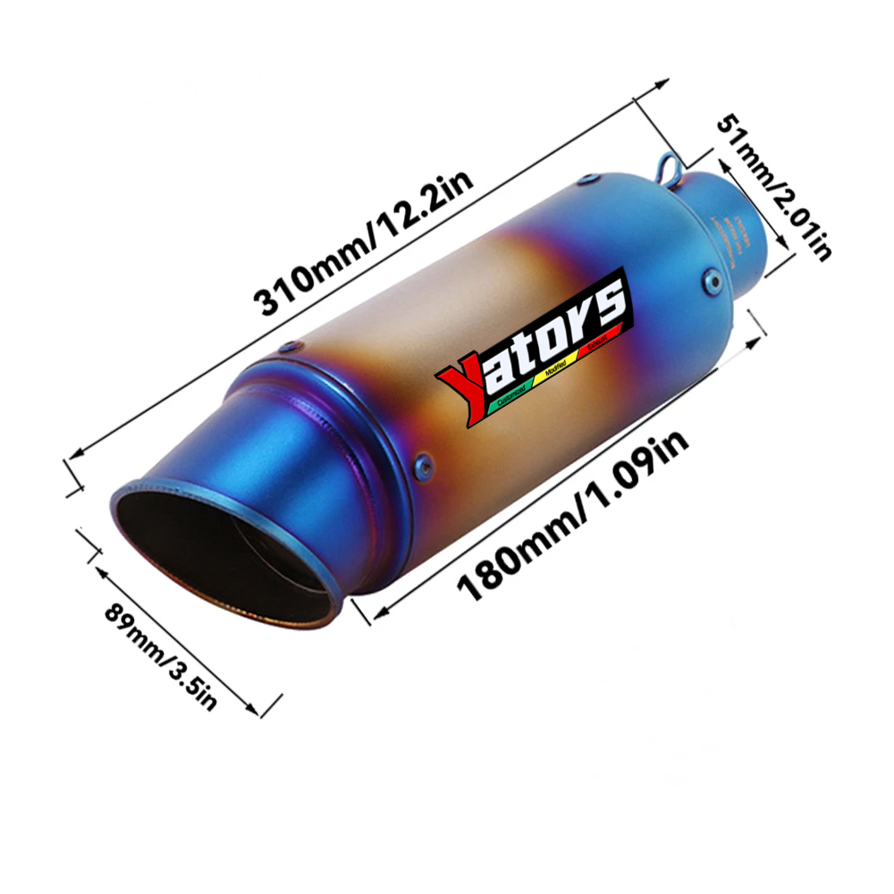 For Yamaha YZF R3 2014-24 MT-03 Whole System Blue Muffler Exhaust Header Pipe - Image 2