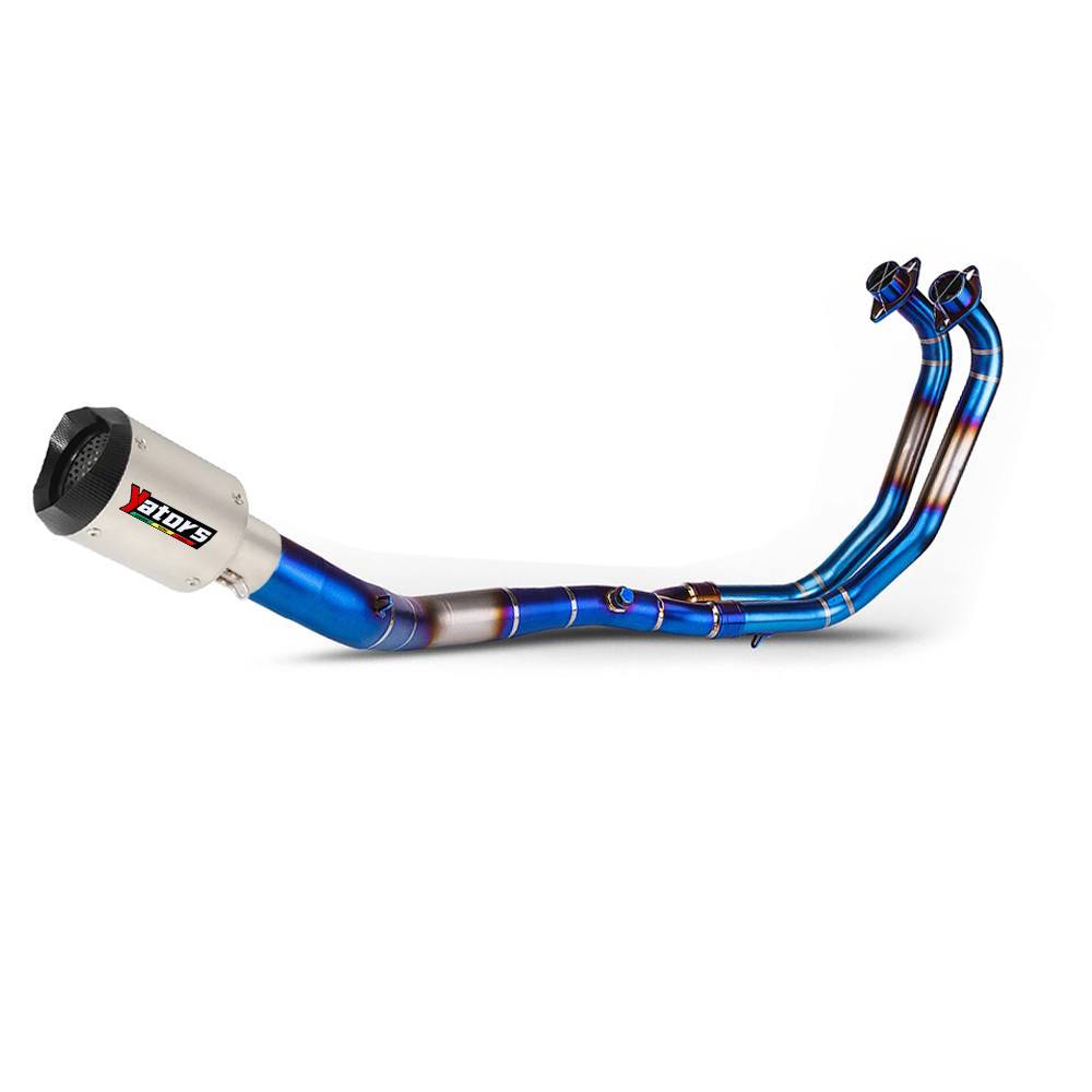 For Yamaha YZF R3 2021-2024 MT-03 Exhaust Header Pipe blue Whole System Muffler