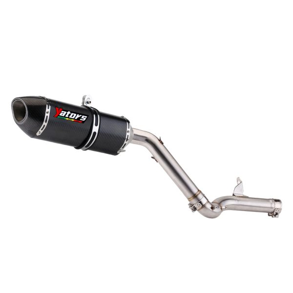 For BMW F750GS F850GS 2018-21 Carbon Fiber Exhaust Tips Muffler Mid Pipe System