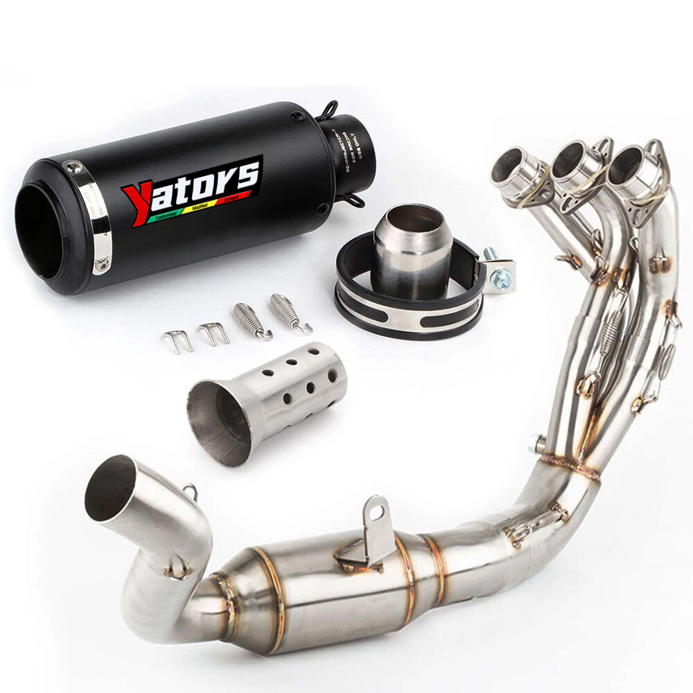 Whole System For Yamaha MT-09 FZ-09 2021-2024 Black Muffler Exhaust Header Pipe - Image 3