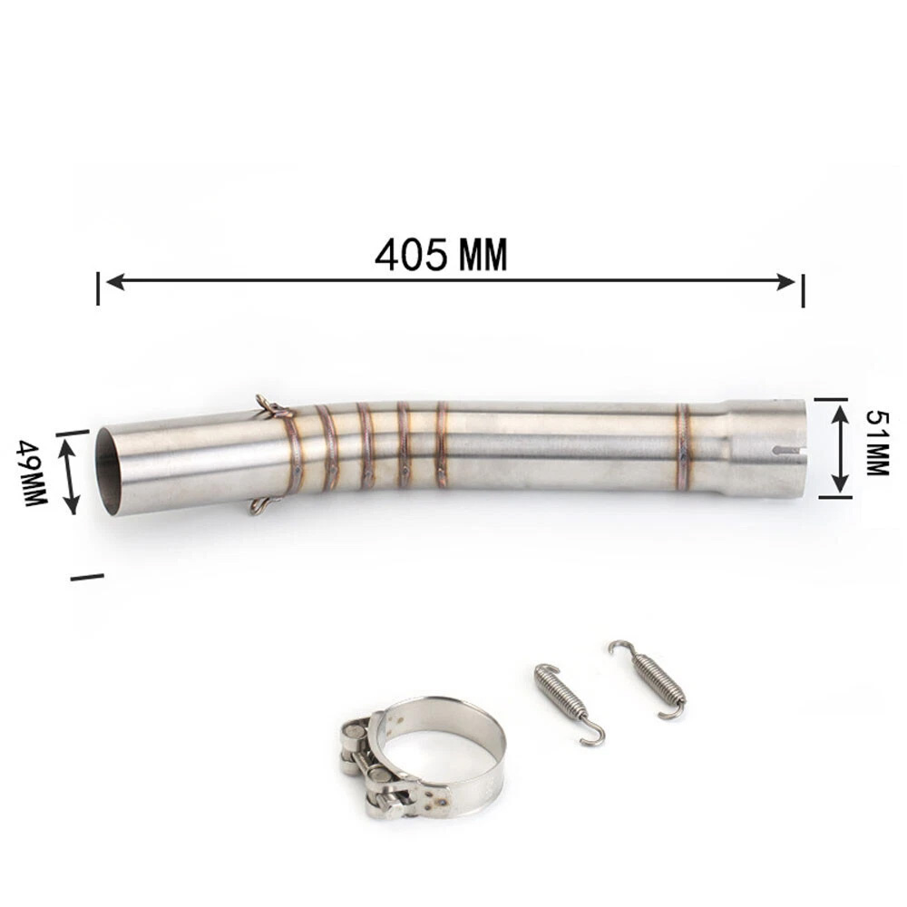 For Yamaha YZF R6 1998-2005 Slip on Muffler Black Exhaust Tips Mid Pipe System - Image 3