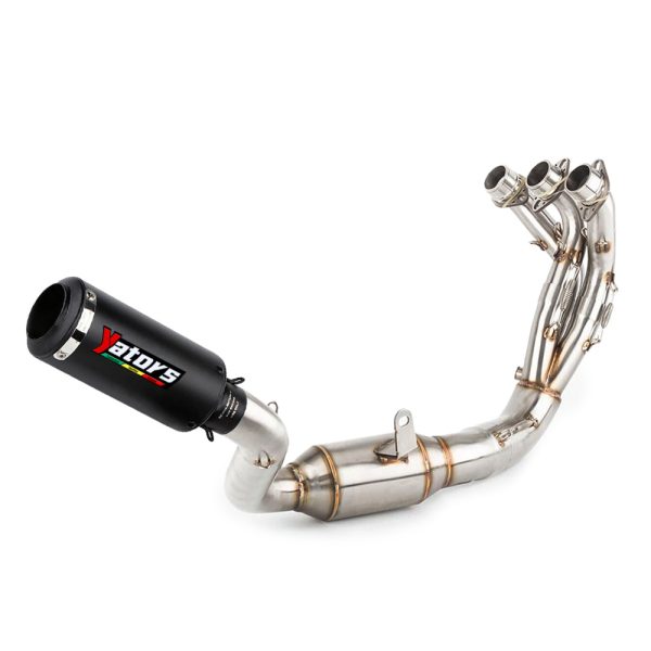 Whole System For Yamaha MT-09 FZ-09 2021-2024 Black Muffler Exhaust Header Pipe