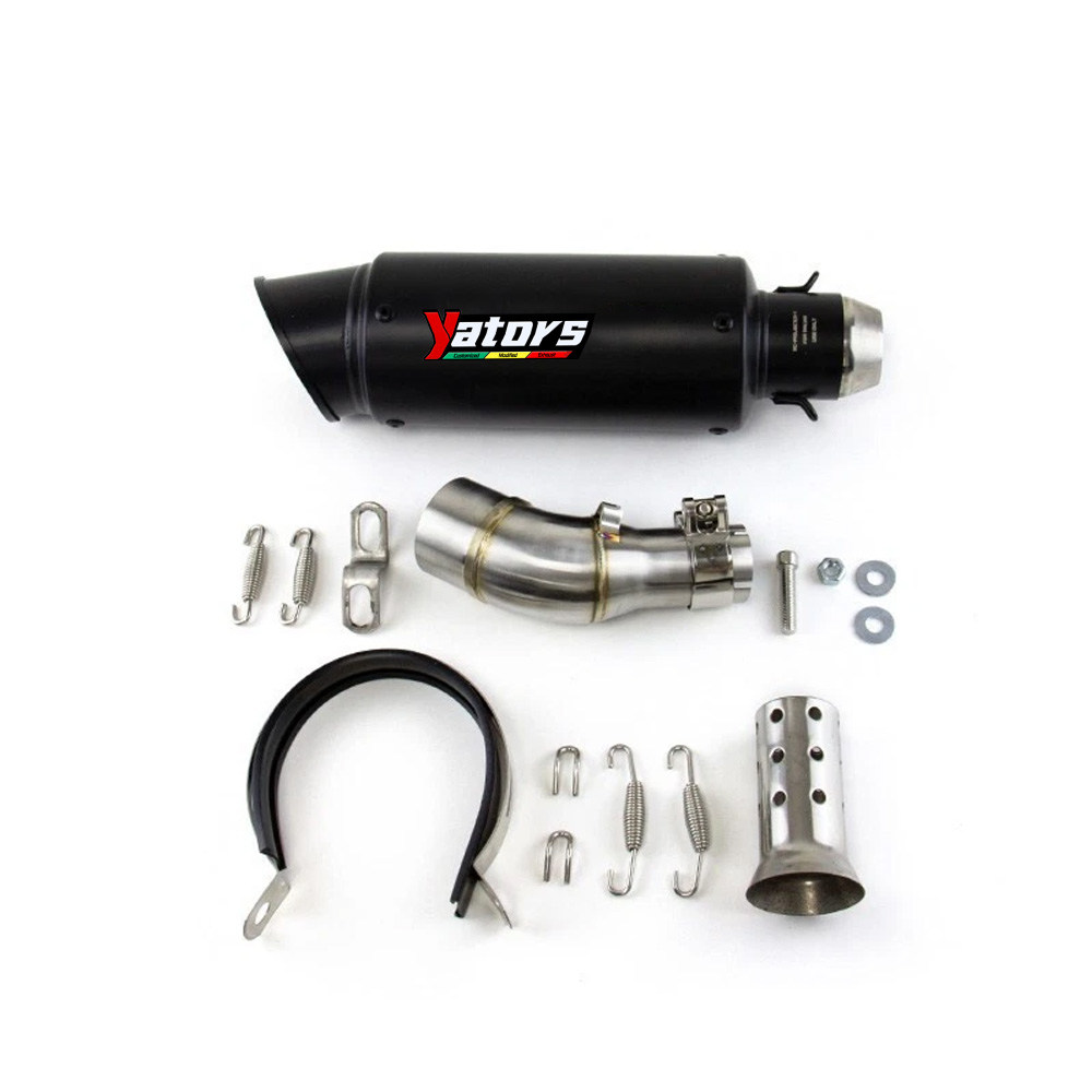 Slip for Yamaha MT-03 YZF R3 2015-2025 Exhaust Mid Tail Pipe Muffler Tips Black