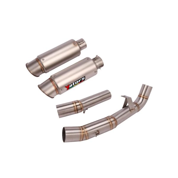 51mm Muffler Tips Mid Exhaust Link Pipe Slip For Kawasaki Ninja Z1000 2010-2024
