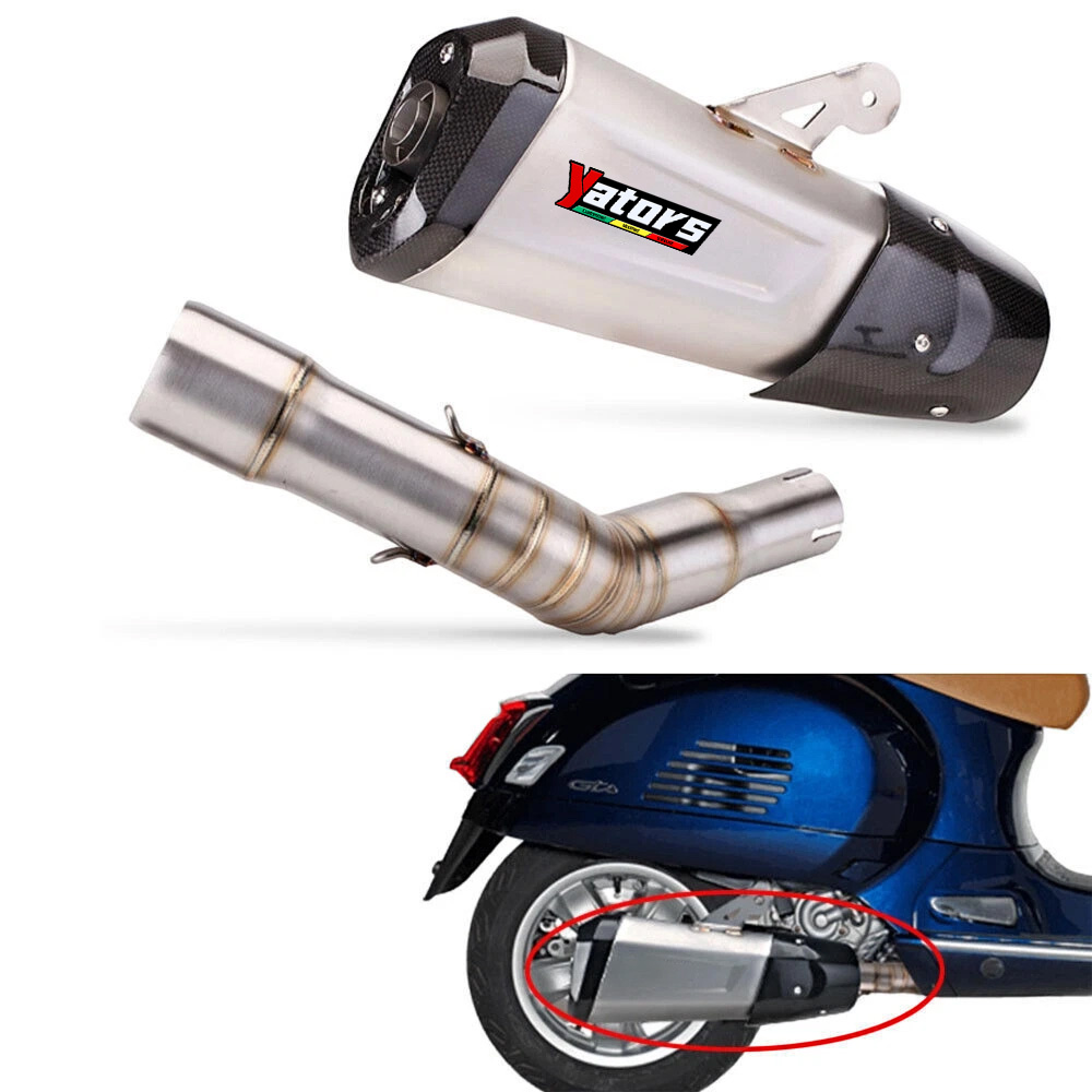 Exhaust System Pipe Carbon Muffler Front Link Pipe For Vespa GTS300 2021-2022 - Image 2