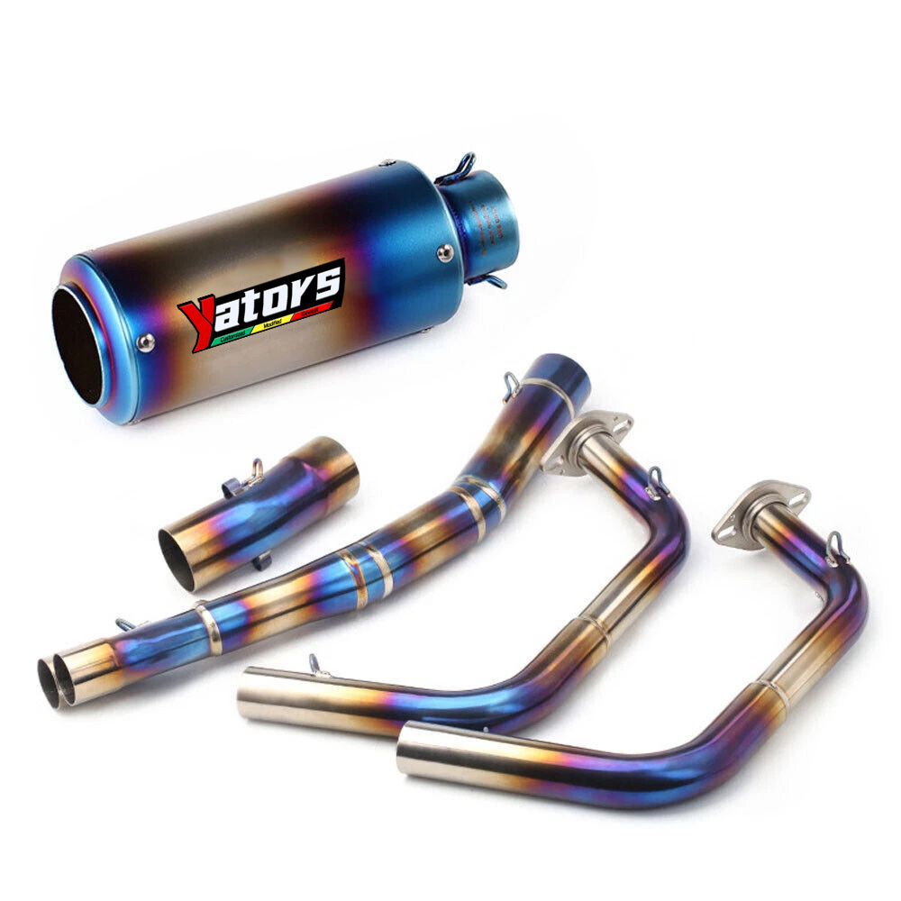 Titanium Whole System Exhaust Tips Front Header Pipe For Kawasaki Ninja400 Z400 - Image 2
