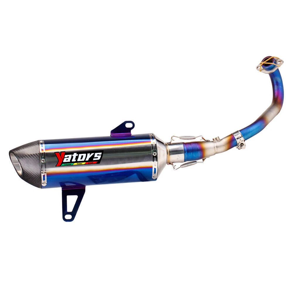 Full System For YAMAHA XMAX300 2017-2023 Exhaust Muffler Tips Carbon Header Pipe - Image 2