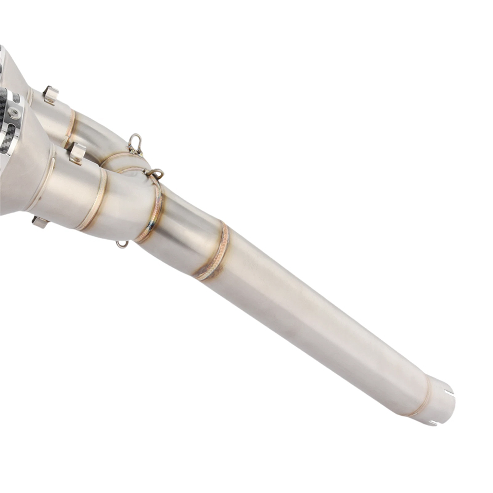 For Yamaha FZ6 FAZER 2004-2011 Exhaust Mid Link Pipe Muffler System Carbon Fiber - Image 8