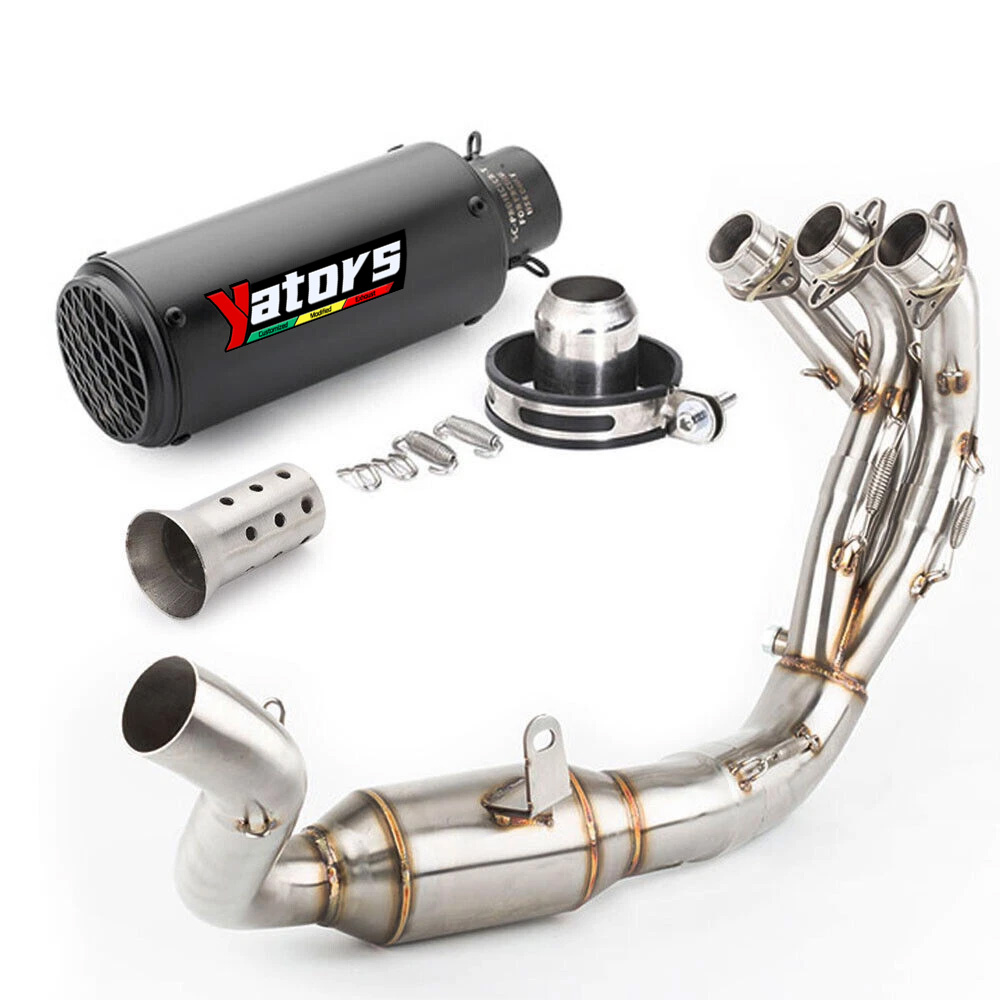 Whole System For Yamaha MT-09 FZ-09 2021-2024 Black Muffler Exhaust Header Pipe - Image 3