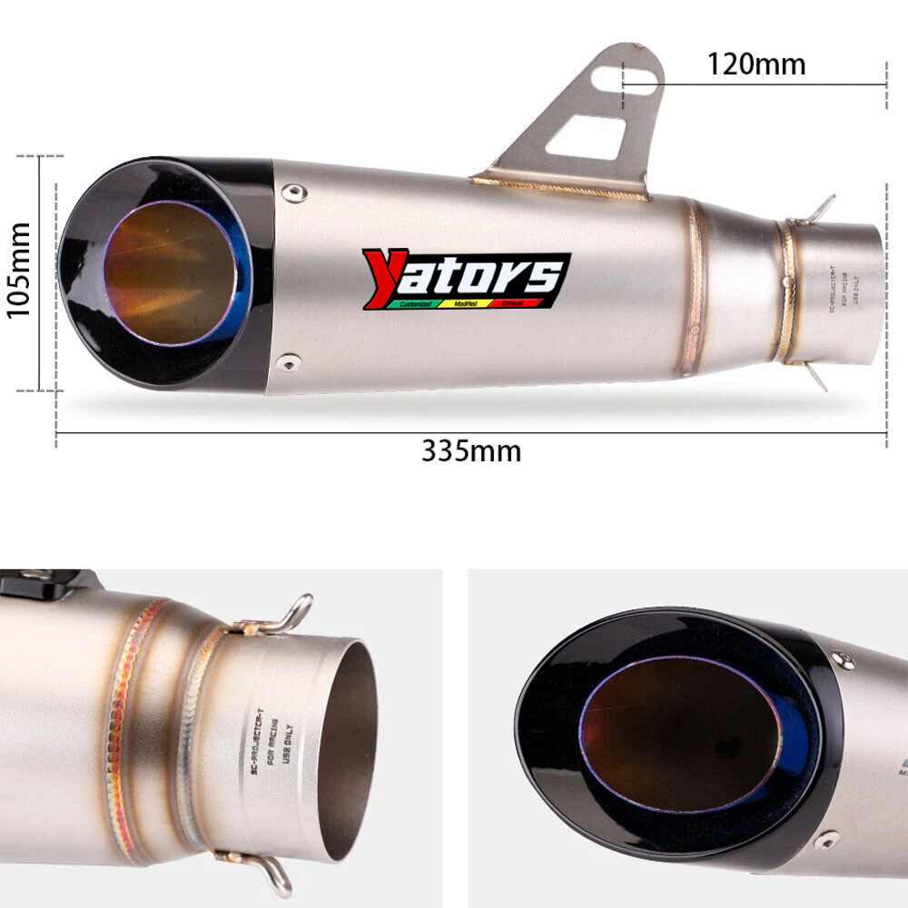 Full Exhaust System Manifold Link Pipe Mufflers For Yamaha MT09 FZ09 FJ09 XSR900 - Image 4