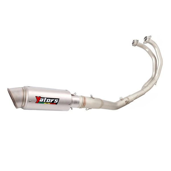 For Yamaha YZF R3 2015-2024 MT-03 Full System Exhaust Header Pipe Black Muffler