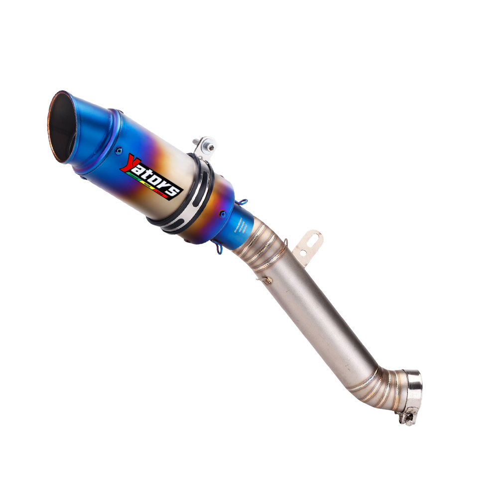 For Aprilia RSV4 2009-2014 Exhaust Tips Mid Tail Muffler Pipe Slip on System