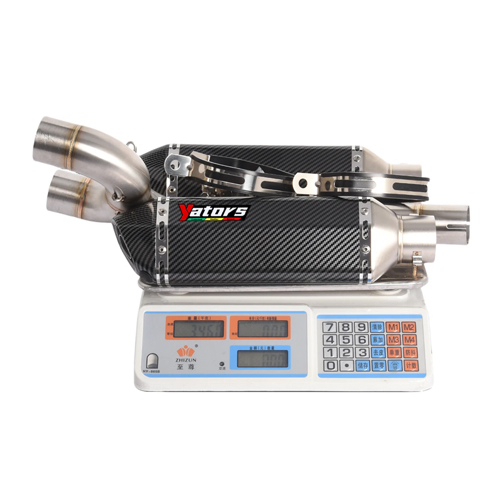 For Yamaha FZ6 FAZER 2004-2011 Exhaust Mid Link Pipe Muffler System Carbon Fiber - Image 3