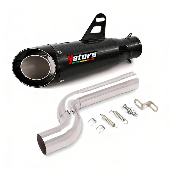 Slip on for BMW F900R F900XR 2020-2022 Exhaust Tips Muffler 310mm Mid Link Pipe