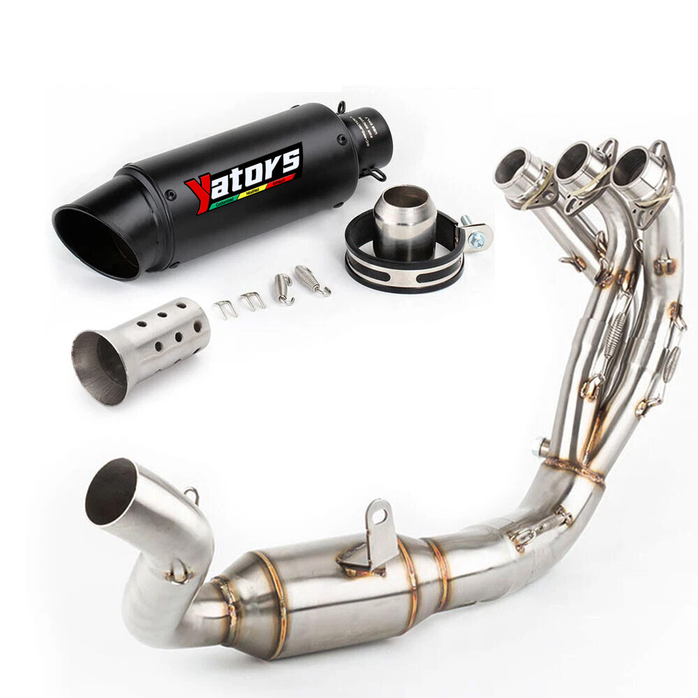 Whole System For Yamaha MT-09 FZ-09 2021-2024 Black Muffler Exhaust Header Pipe - Image 2