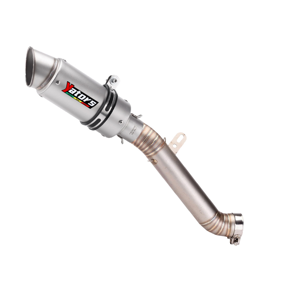 For Aprilia RSV4 2009-2014 Exhaust Tips Mid Tail Muffler Pipe Slip on System