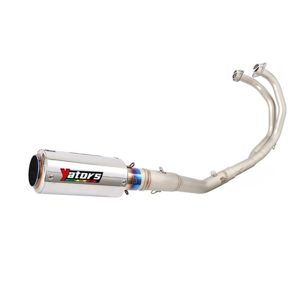 For Yamaha YZF R3 2015-2024 MT-03 Full System Exhaust Header Pipe Black Muffler