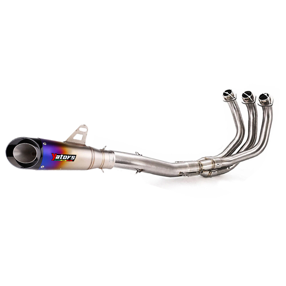 Full Exhaust System Manifold Link Pipe Mufflers For Yamaha MT09 FZ09 FJ09 XSR900
