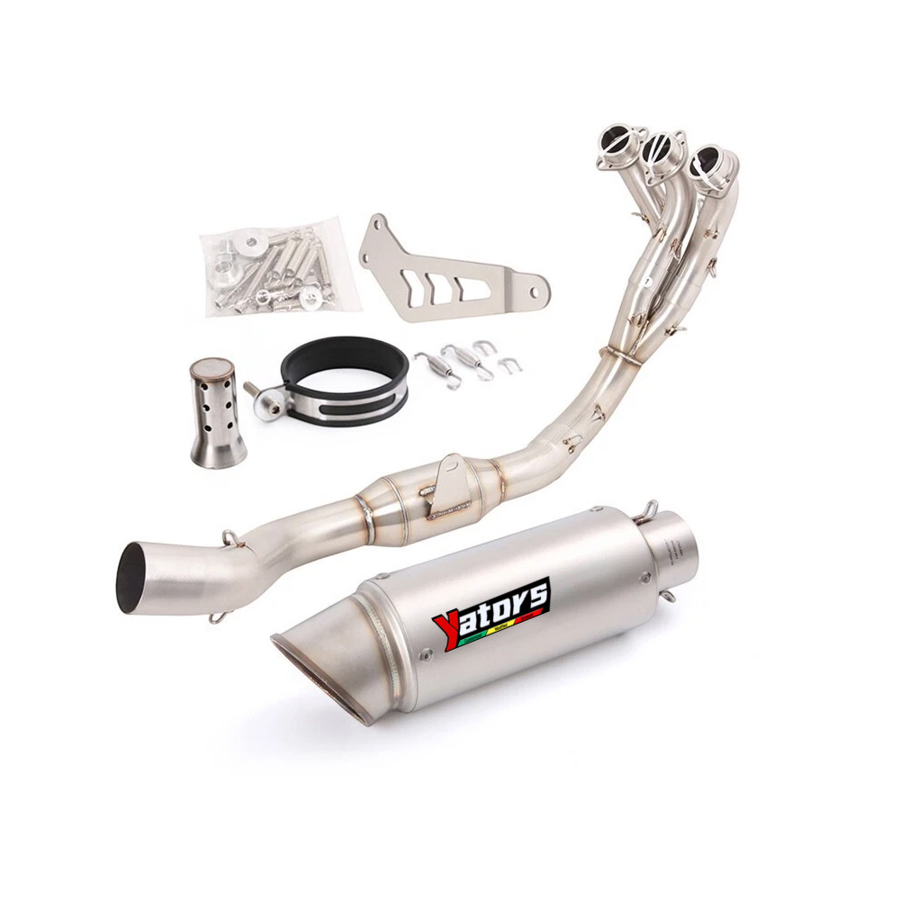 For Yamaha MT-09 2024 2023 2022 2021 Exhaust System Header Pipe Black Muffler - Image 4