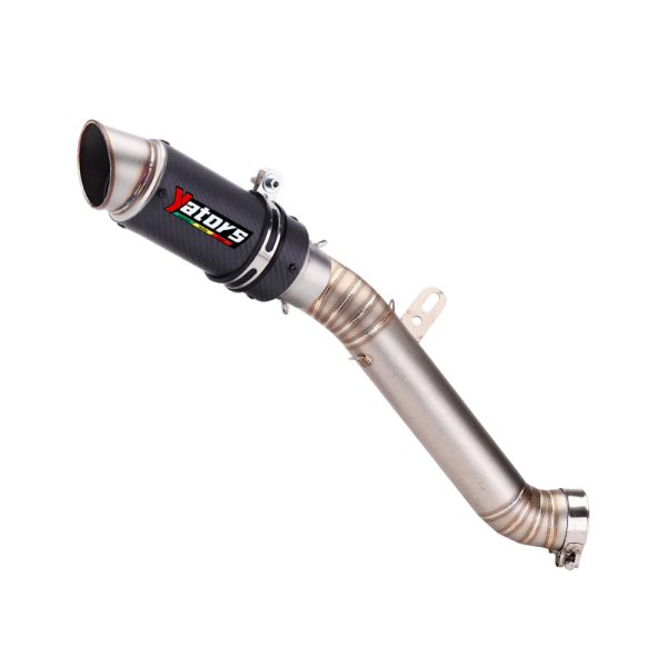 For Aprilia RSV4 2009-2014 Exhaust Tips Mid Tail Muffler Pipe Slip on System