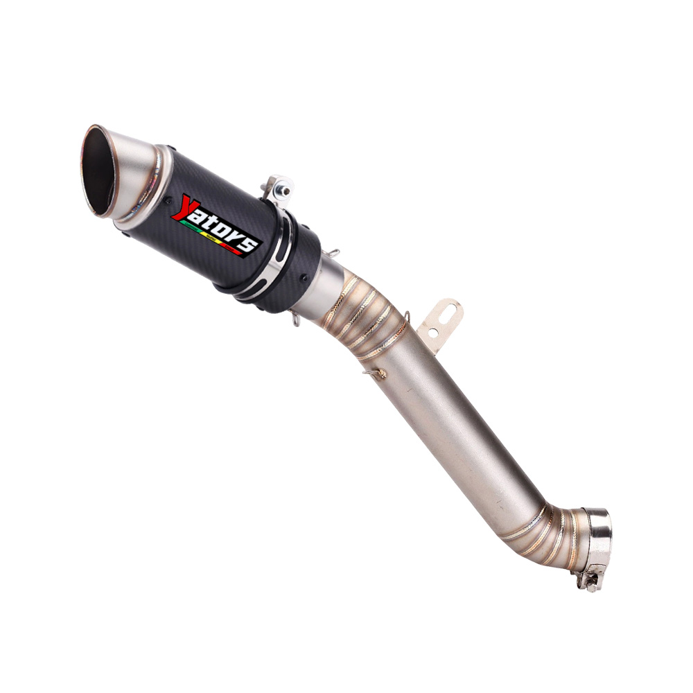 For Aprilia RSV4 2009-2014 Exhaust Tips Mid Tail Muffler Pipe Slip on System