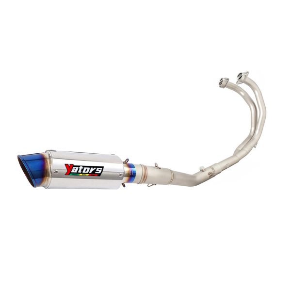 For Yamaha YZF R3 2015-2024 MT-03 Full System Exhaust Header Pipe Black Muffler