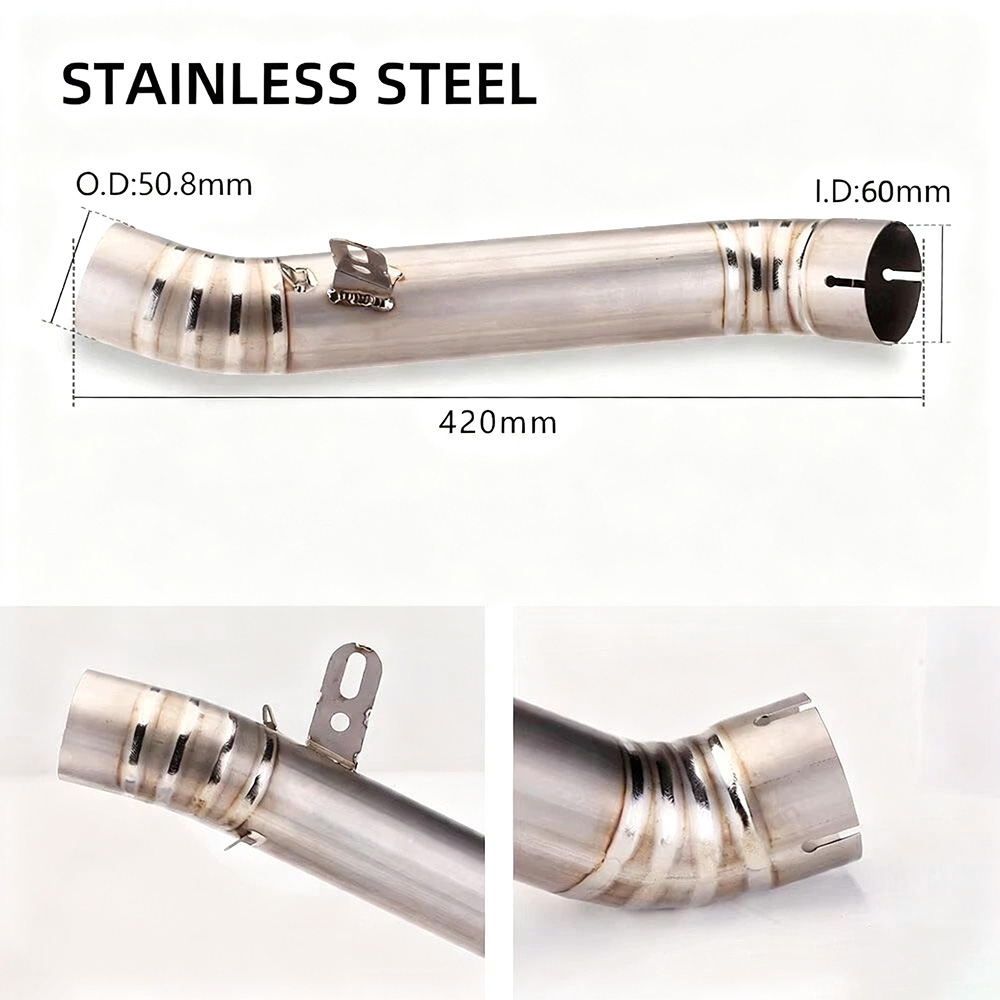 For Aprilia RSV4 2009-2024 Motorcycle Exhaust Pipe System Slip-On Mid Link Pipe - Image 3