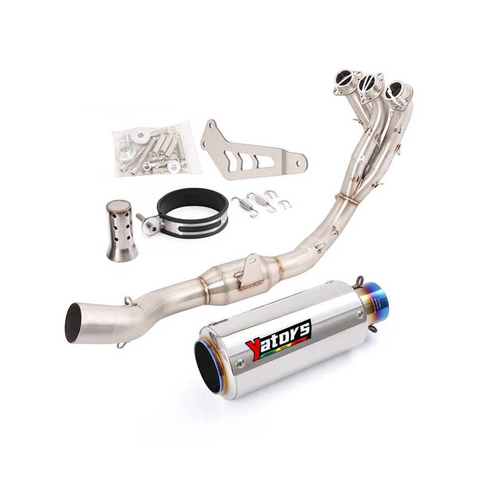 For Yamaha MT-09 2024 2023 2022 2021 Exhaust System Header Pipe Black Muffler - Image 4