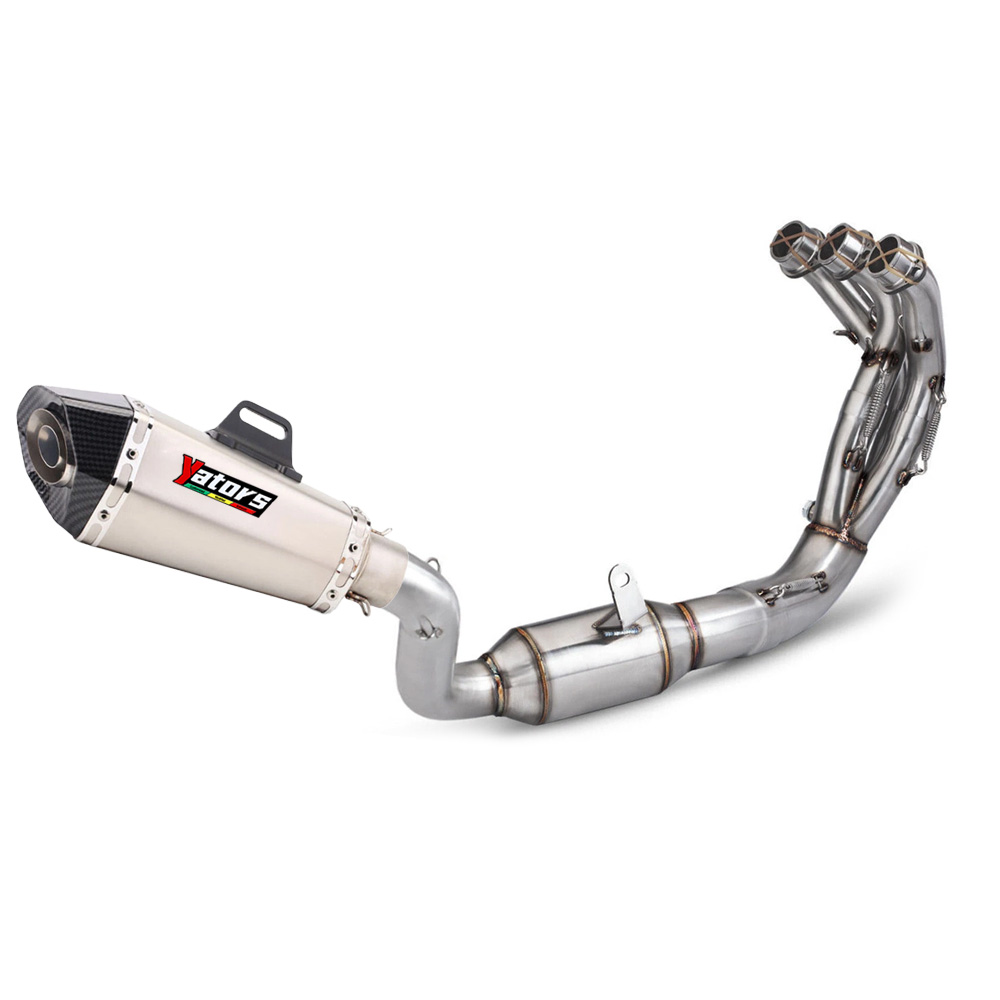 For Yamaha MT09 FZ09 2021-2024 Full Exhaust System 51mm Muffler Pipe Black