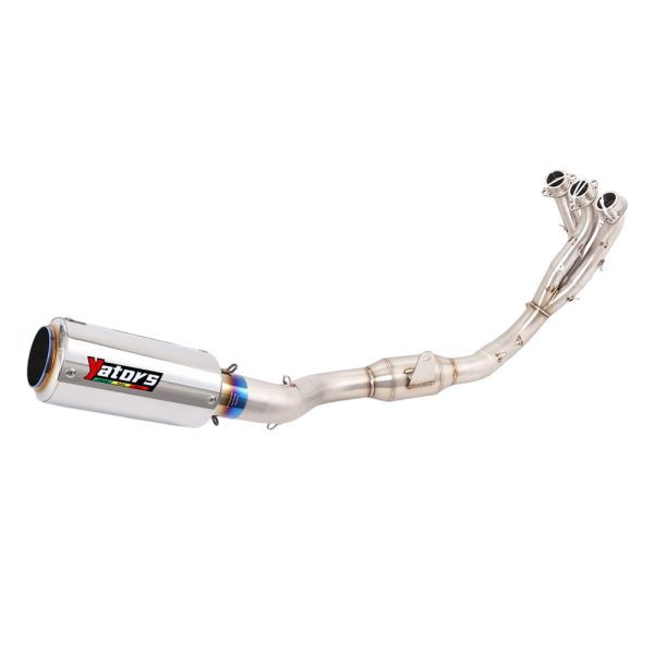 For Yamaha MT-09 2024 2023 2022 2021 Exhaust System Header Pipe Black Muffler