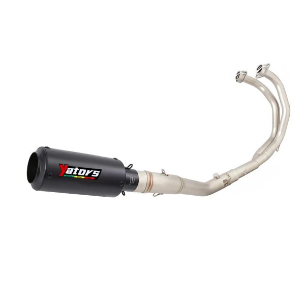 For Yamaha YZF R3 2015-2024 MT-03 Full System Exhaust Header Pipe Black Muffler