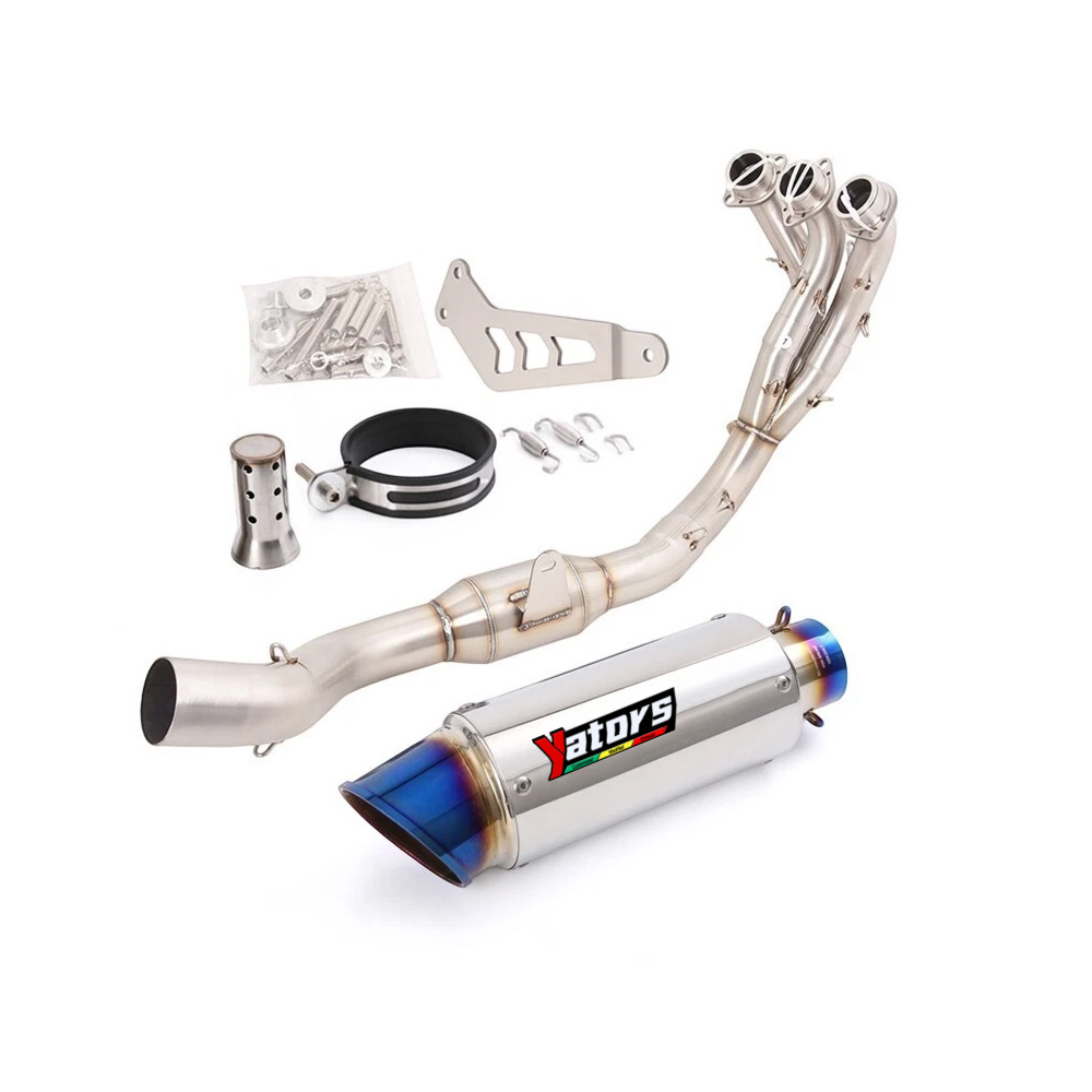 For Yamaha MT-09 2024 2023 2022 2021 Exhaust System Header Pipe Black Muffler - Image 4
