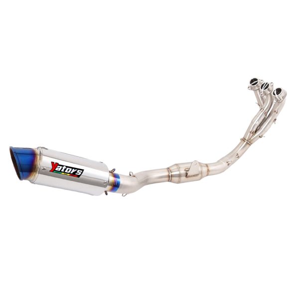 For Yamaha MT-09 2024 2023 2022 2021 Exhaust System Header Pipe Black Muffler