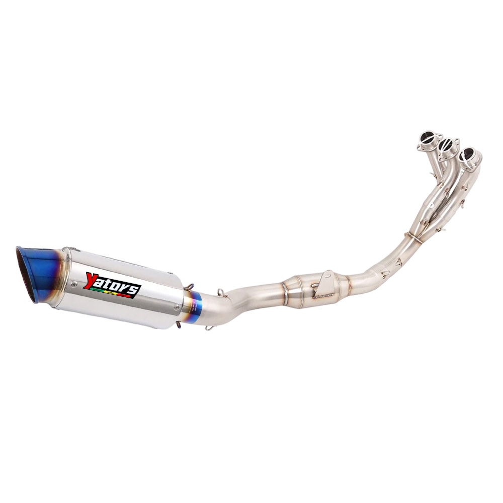 For Yamaha MT-09 2024 2023 2022 2021 Exhaust System Header Pipe Black Muffler