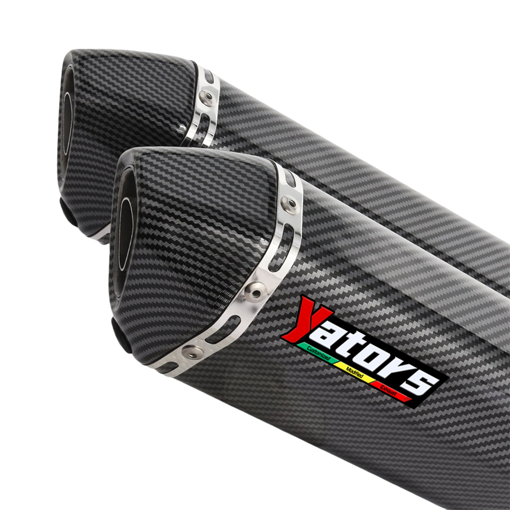 For Yamaha FZ6 FAZER 2004-2011 Exhaust Mid Link Pipe Muffler System Carbon Fiber - Image 6