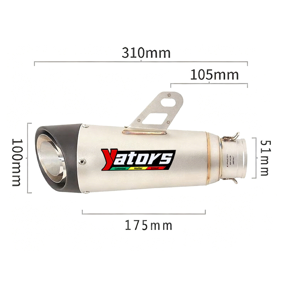 For Kawasaki Z1000/SX Ninja 1000/SX Slip-on Exhaust Tips 51mm Muffler Pipe L R - Image 7