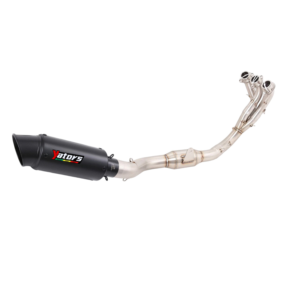 For Yamaha MT-09 2024 2023 2022 2021 Exhaust System Header Pipe Black Muffler