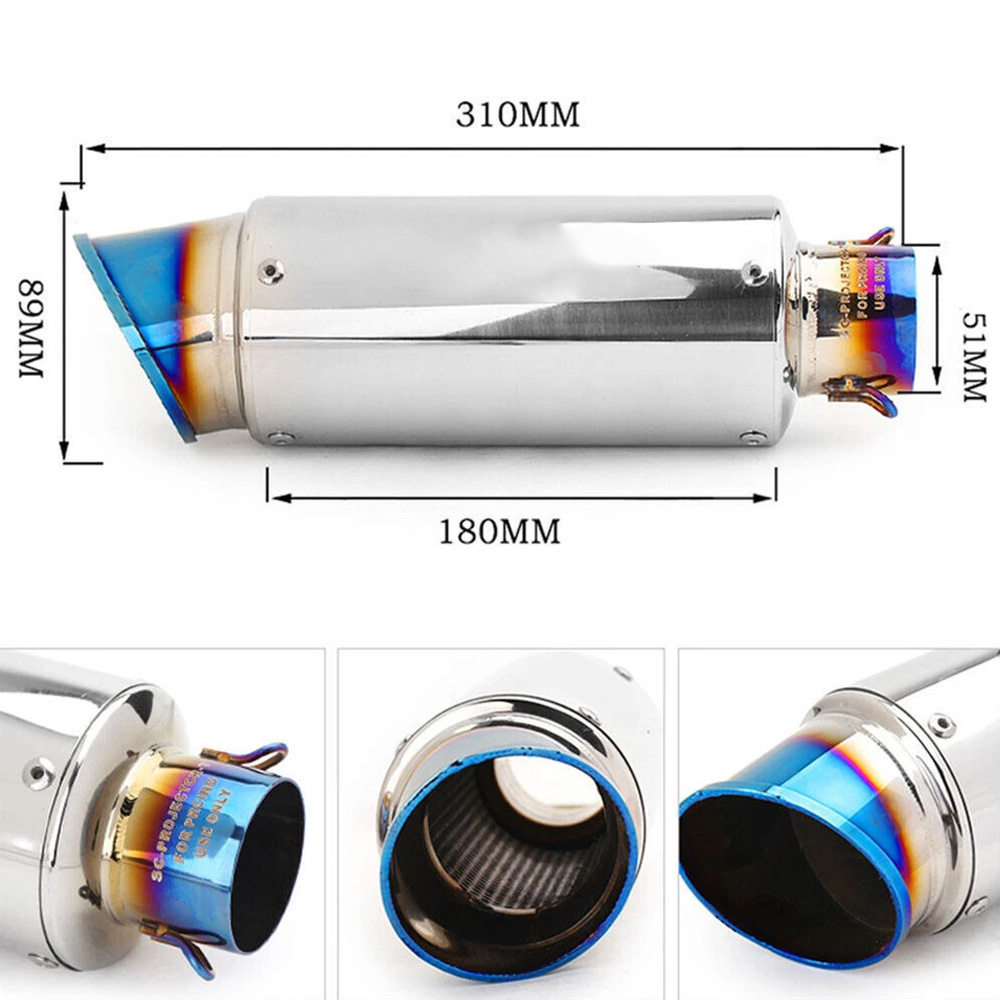 For Yamaha MT-09 FZ09 2021-2024 Header Exhaust Pipe Slip On 51mm Muffler Tips - Image 4