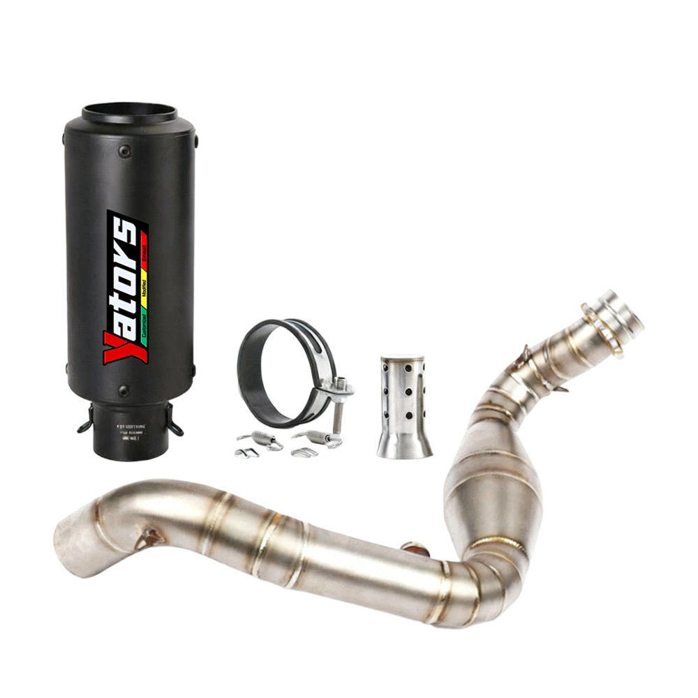 For BMW G310GS G310R Modified System Exhaust Mid Pipe Muffler Tips Blue Slip on