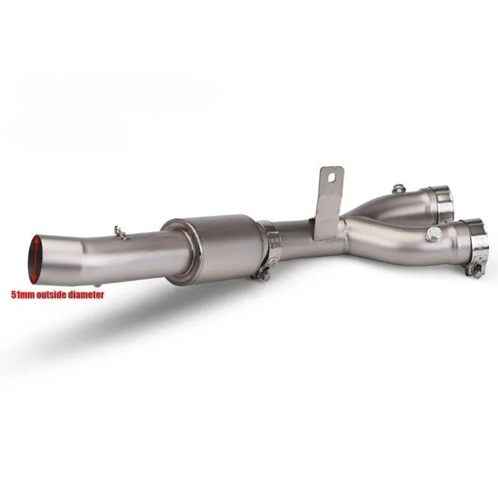 Motorcycle Exhaust Modify Escape Mid Link Pipe fits 51mm Muffler Slip On For Yamaha YZF-R1 r1 MT10 R1M 2015 - 2021 - Image 2